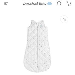 Dreamland Baby White Sleep Sack Medium